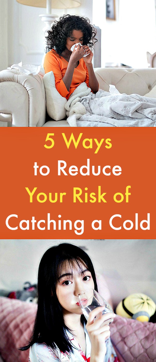 5 Ways to Reduce Your Risk of Catching a Cold - Common colds can cause you to lose work and spend a few days feeling miserable. Wouldn’t it be nice to reduce your exposure and go the whole winter without catching so much as a sniffle? There is no guarantee that you can avoid illness, but you can reduce your chances by following these tips. #coldprevention #colds #catchingacold #waystopreventcolds #healthyliving #healthandwellness #commoncold 5 Ways to Reduce Your Risk of Catching a Cold - Common colds can cause you to lose work and spend a few days feeling miserable. Wouldn’t it be nice to reduce your exposure and go the whole winter without catching so much as a sniffle? There is no guarantee that you can avoid illness, but you can reduce your chances by following these tips. #coldprevention #colds #catchingacold #waystopreventcolds #healthyliving #healthandwellness #commoncold