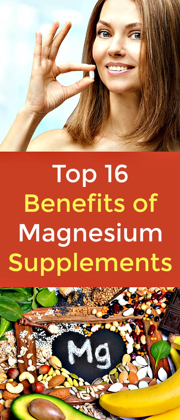 Top 16 Benefits of Magnesium Supplements - Magnesium is one of the most important minerals needed by your body. Magnesium is important for bone health, heart health, and optimal muscle movements. Though magnesium is abundantly available, getting enough of it from your diet may not be always possible. That’s why magnesium supplements are important. #Magnesium #Supplements #Magnesiumbenefits #MagnesiumSupplements #nutrition #healthyliving Top 16 Benefits of Magnesium Supplements - Magnesium is one of the most important minerals needed by your body. Magnesium is important for bone health, heart health, and optimal muscle movements. Though magnesium is abundantly available, getting enough of it from your diet may not be always possible. That’s why magnesium supplements are important. #Magnesium #Supplements #Magnesiumbenefits #MagnesiumSupplements #nutrition #healthyliving