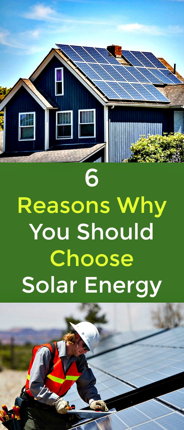 6 Reasons Why You Should Choose Solar Energy - Solar energy comes with many benefits, including creating energy independence and a reduced energy bill. You will also protect the environment, increase your property value, and benefit from tax advantages. One of the best reasons to switch to solar is to create jobs and help stimulate your local economy. #solarenergy #solarpower #solarpanels #solarbenefits #environment #ecofriendly #solarhome 6 Reasons Why You Should Choose Solar Energy - Solar energy comes with many benefits, including creating energy independence and a reduced energy bill. You will also protect the environment, increase your property value, and benefit from tax advantages. One of the best reasons to switch to solar is to create jobs and help stimulate your local economy. #solarenergy #solarpower #solarpanels #solarbenefits #environment #ecofriendly #solarhome